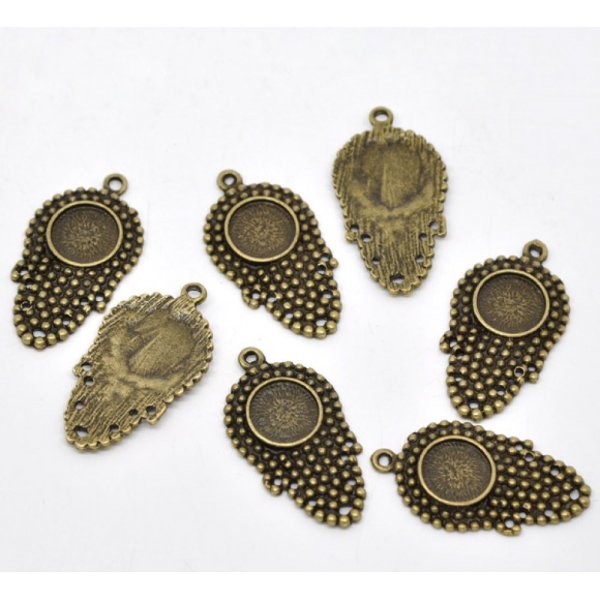 1 soporte para cabuj&oacute;n 12 mm N&deg;09 Bronce