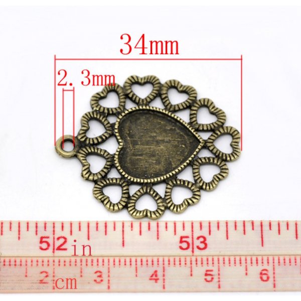 1 soporte cabuj&oacute;n Coraz&oacute;n N&deg;01 Bronce