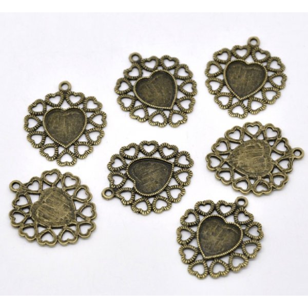 1 soporte cabuj&oacute;n Coraz&oacute;n N&deg;01 Bronce