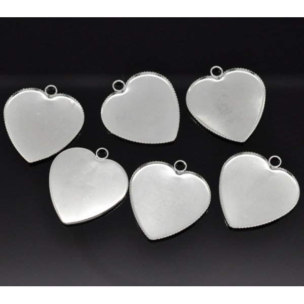 1 soporte cabuj&oacute;n Coraz&oacute;n N&deg;05 Plata
