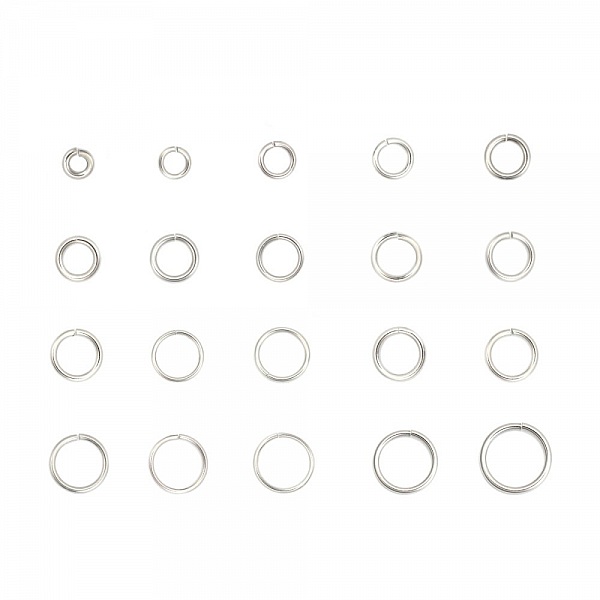 20 Anillos de uni&oacute;n abiertos 09 mm Inoxidable