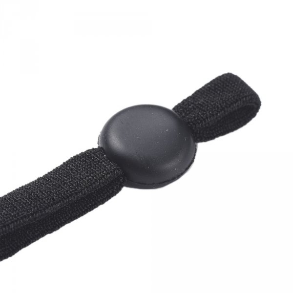 20 cintas de cord&oacute;n el&aacute;stico negro con hebilla ajustable para m&aacute;scaras.