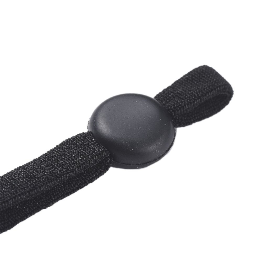 20 cintas de cordón elástico negro con hebilla ajustable para máscaras.