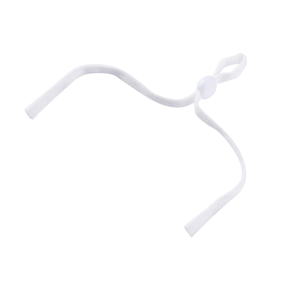 20 cintas de cordón elástico blanco con hebilla ajustable para máscara.