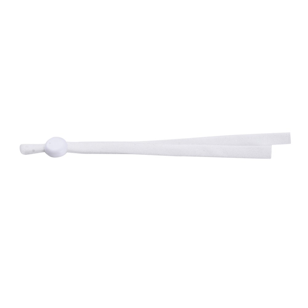 20 cintas de cordón elástico blanco con hebilla ajustable para máscara.