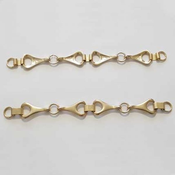 20 Cm De Chaine style Mors &agrave; Cheval en Zamak N&deg;01 Dor&eacute;