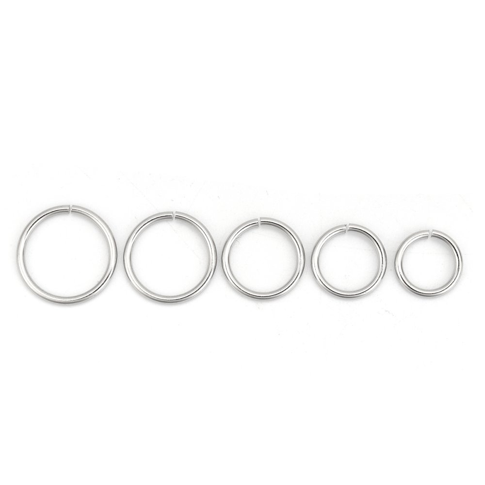 2 anillos de unión abiertos 12 mm inoxidable