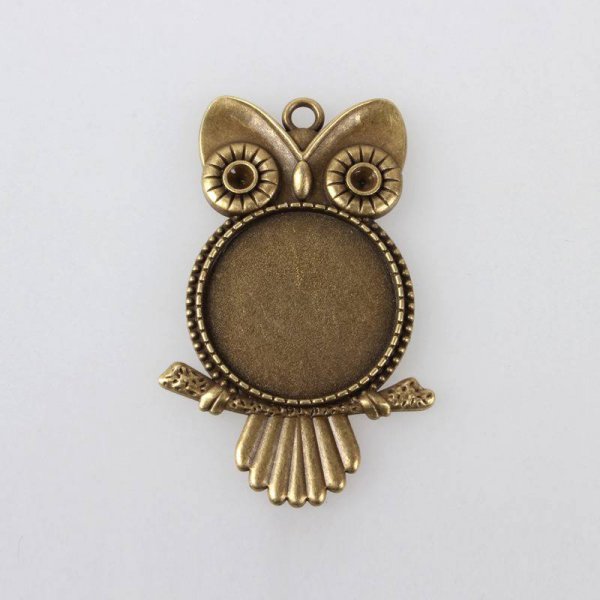 2 x 25mm bronce cabuj&oacute;n titulares, cabuj&oacute;n colgantes 116AB 