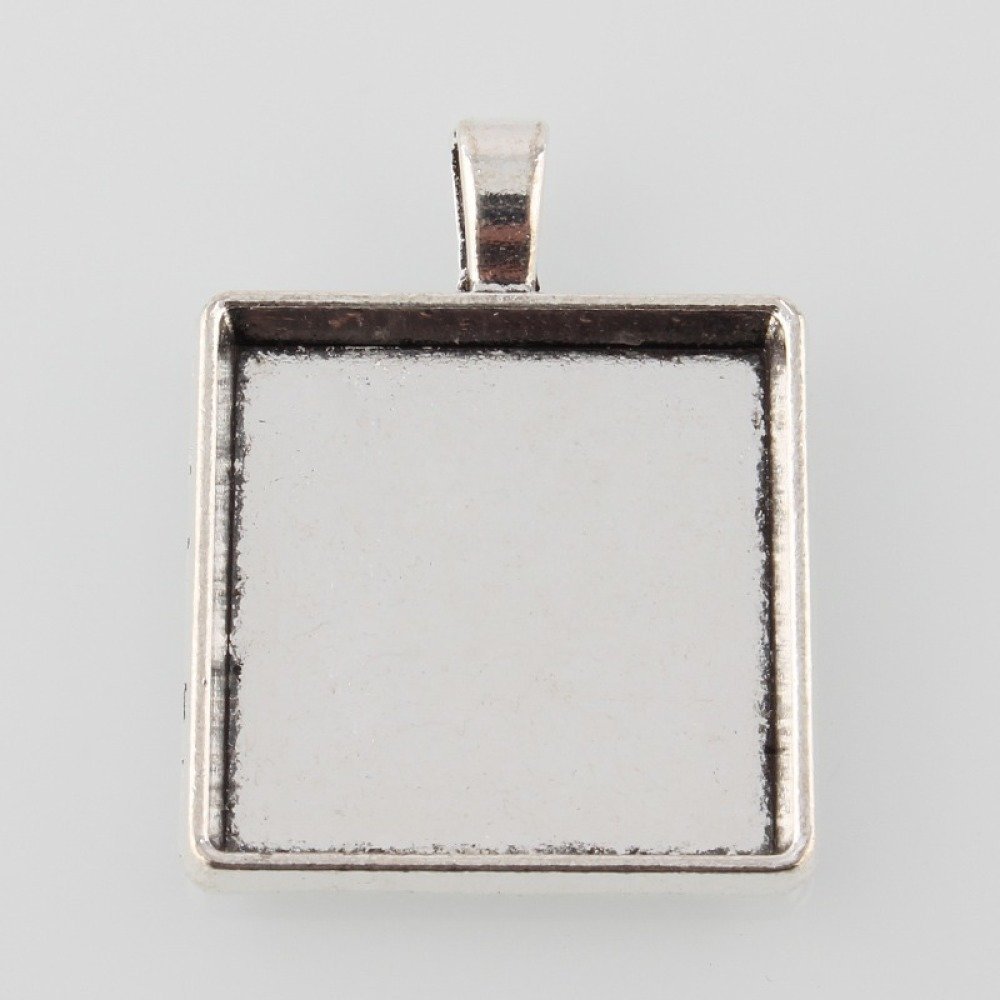 2 x 25mm plata cabujón titulares, cabujón colgantes 43AS