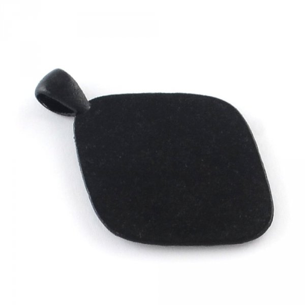 2 x 25 X 18 mm Colgantes cabuj&oacute;n negro 304-20