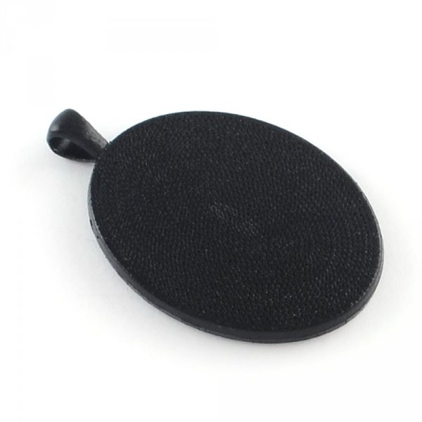 2 x 30 X 40 mm Colgantes cabuj&oacute;n negro 304-17