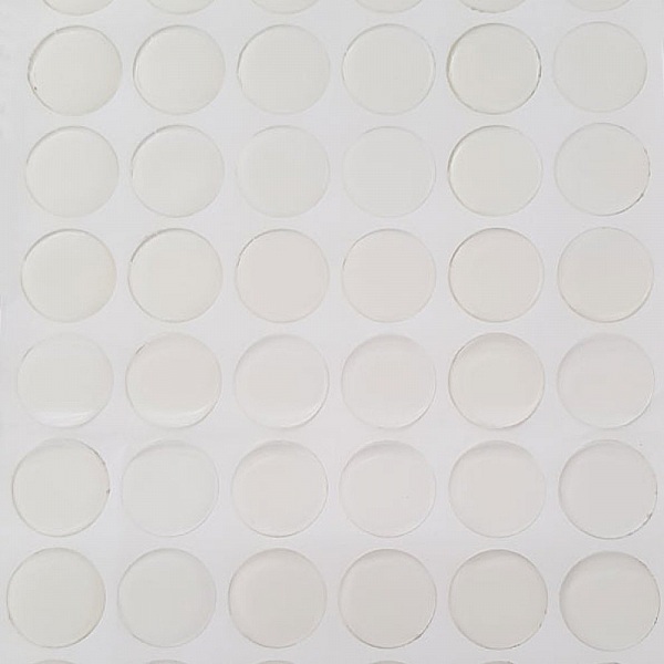 4 cabujones autoadhesivos de resina transparente de 25 mm