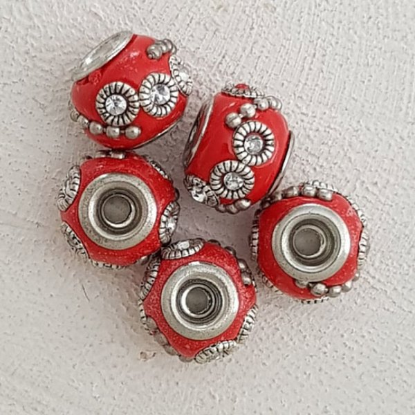 5 cuentas redondas 12/10 mm N&deg;04