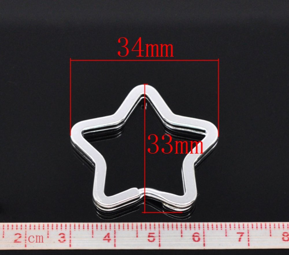 Llavero en forma de estrella 34 x 33 mm