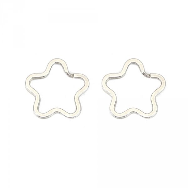 Llavero en forma de flor Acero inoxidable 34 x 35 mm