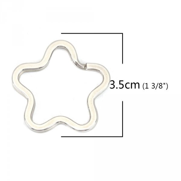 Llavero en forma de flor Acero inoxidable 34 x 35 mm