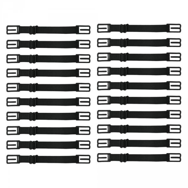 Correa el&aacute;stica 20 Extensiones de m&aacute;scara ajustables Gancho para la oreja Extensi&oacute;n de m&aacute;scara negra