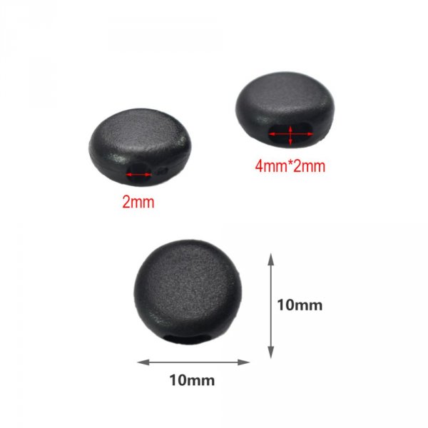 Lazo el&aacute;stico de sujeci&oacute;n Guijarro de caucho negro N&deg;02 x 10 piezas