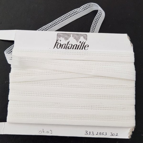 Por metros El&aacute;stico blanco fantas&iacute;a 12 mm.