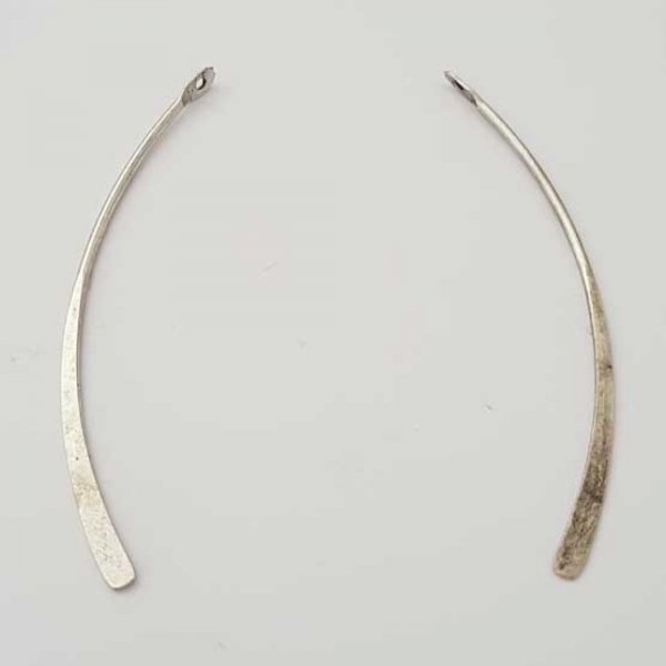 Barra de metal curvada Plata 1 anilla N&deg;01 Plata