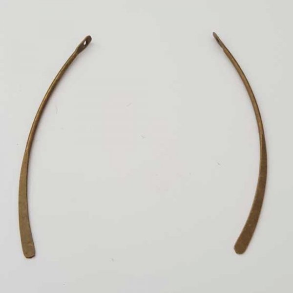 Barra Metalica Curvada Plata 1 anilla N&deg;01 Bronce