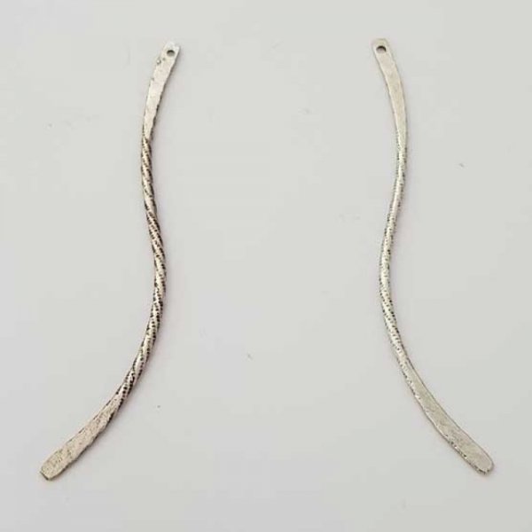 Barra de metal curvada Plata 1 anilla N&deg;02 Plata