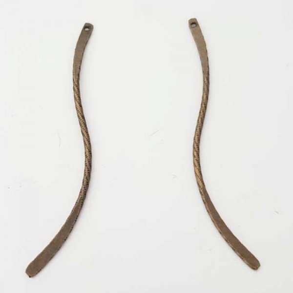 Barra Metalica Curvada Plata 1 anilla N&deg;02 Bronce