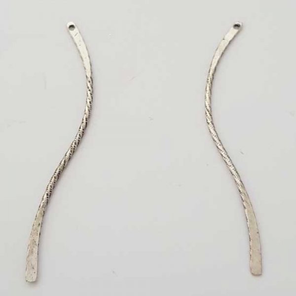 Barra de metal curvada Plata 1 anilla N&deg;03 Plata