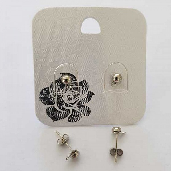 Boucles D'oreilles Tige Perceuse 14 x 4 mm Argent Vieilli 01 x 2