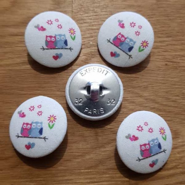 Bouton 32 mm recouvert tissus couture N&deg;13-02