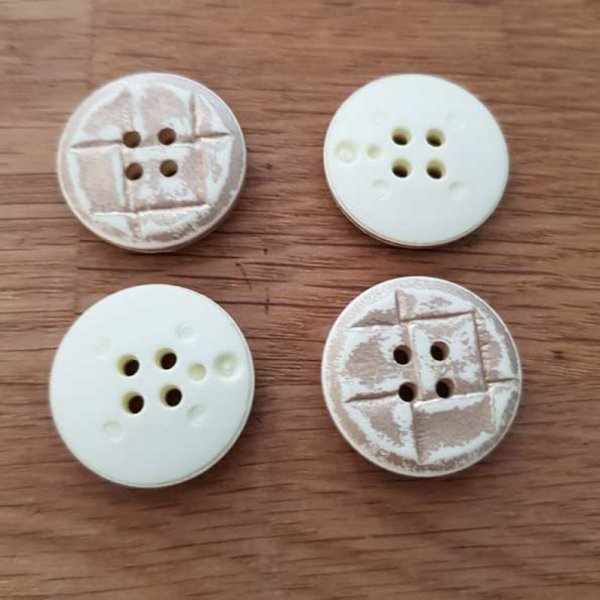 Bouton Rond 18 mm N&deg;007 Marron Clair