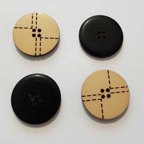 Bouton Rond 23 mm Beige N&deg;003