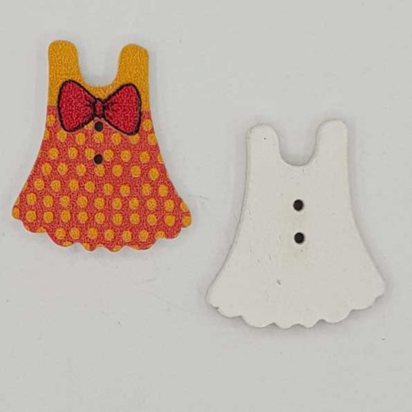 Vestido rosa con botones de madera N&deg;01-02