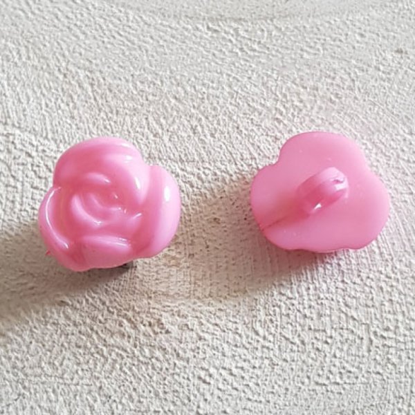Bot&oacute;n fantas&iacute;a, ni&ntilde;os, beb&eacute;s Flor N&deg;01-11 Rosa