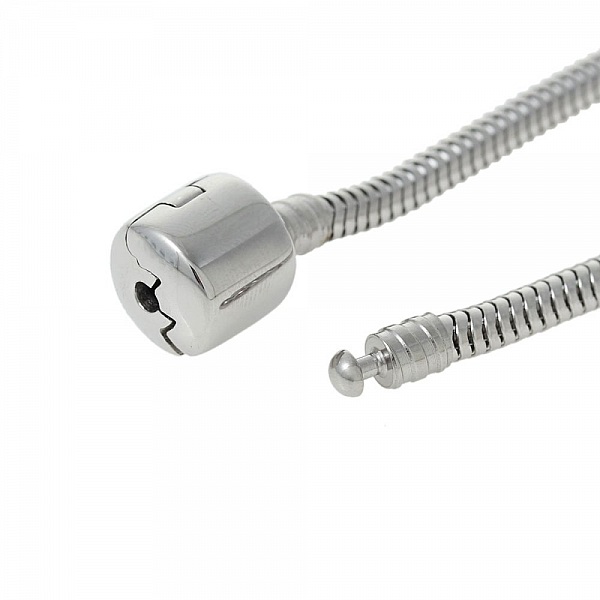 Bracelet Acier Inoxydable N&deg;04 Argent Fermoir Clip 18 cm