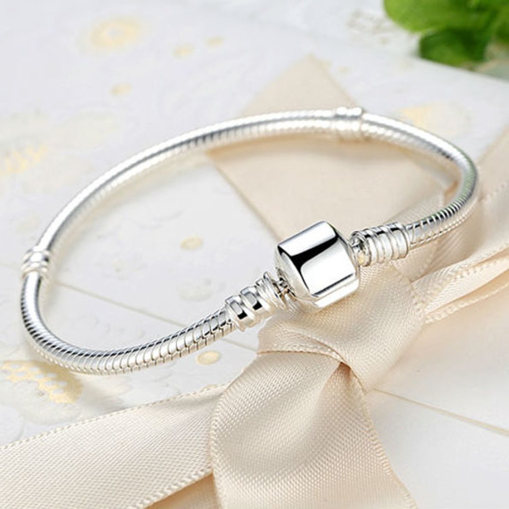 Bracelet Argent 925 Fermoir Clip 20 cm