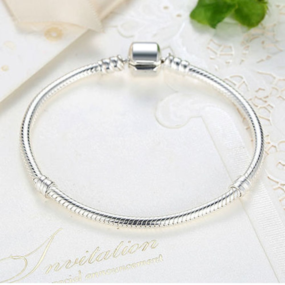 Bracelet Argent 925 Fermoir Clip 18 cm