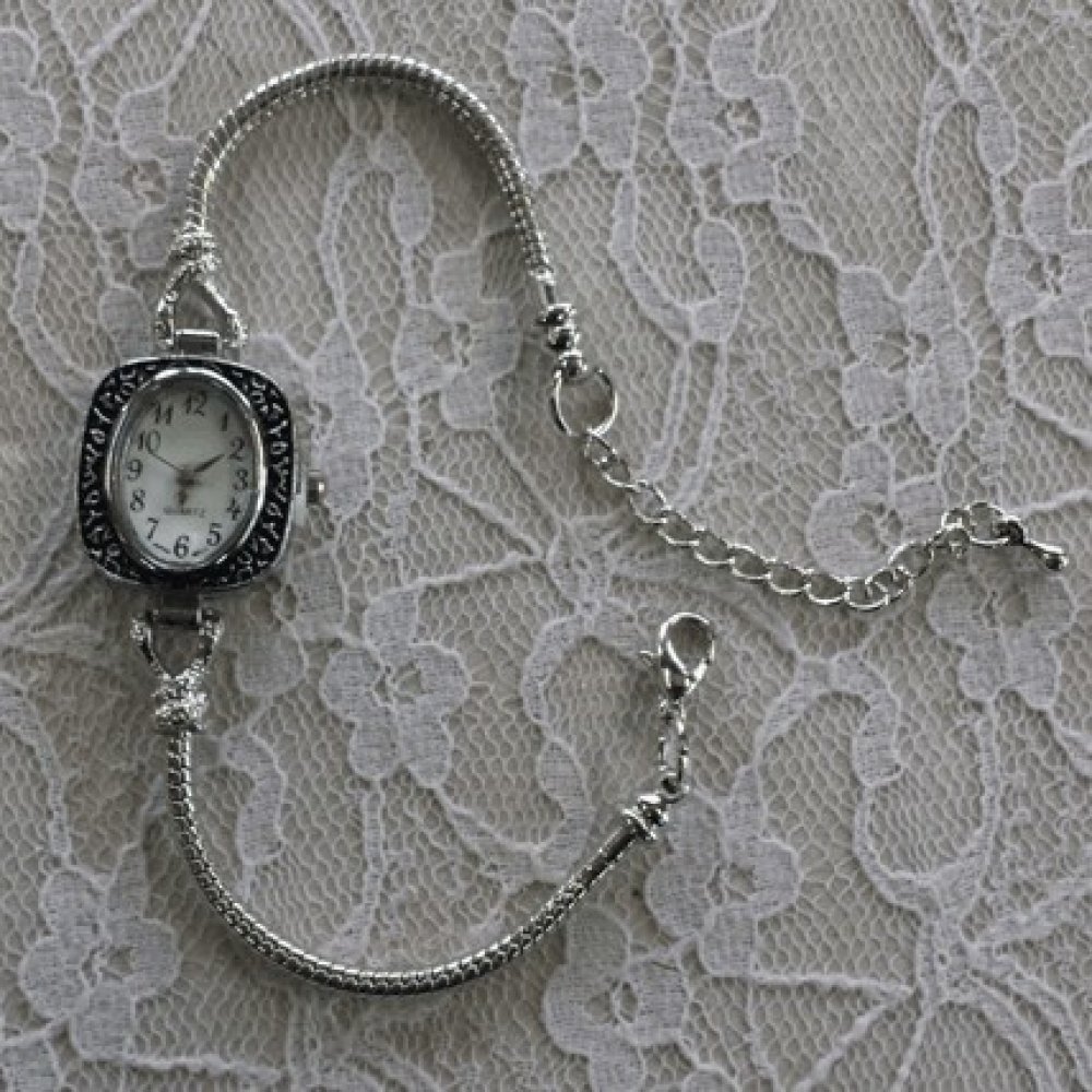 Estilo Europeo Reloj Dial Cadena Pulsera con Cierre de Mosquetón 6 X 7.5 Cm