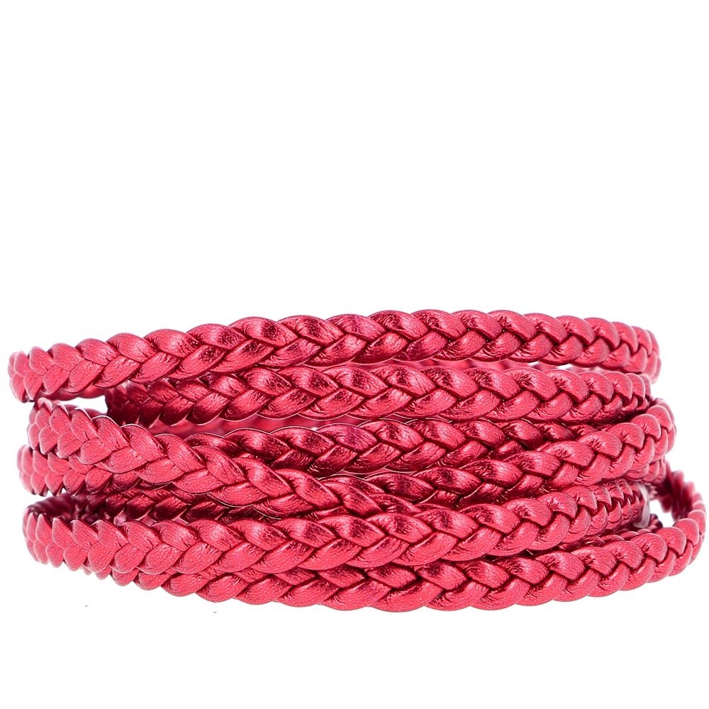 Pulsera de clip trenzada europea 03 DE 15 A 23 CM Rojo