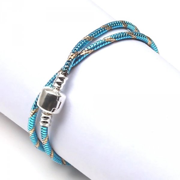 Pulsera clip europea 19 cm Cierre liso N&deg;28-01