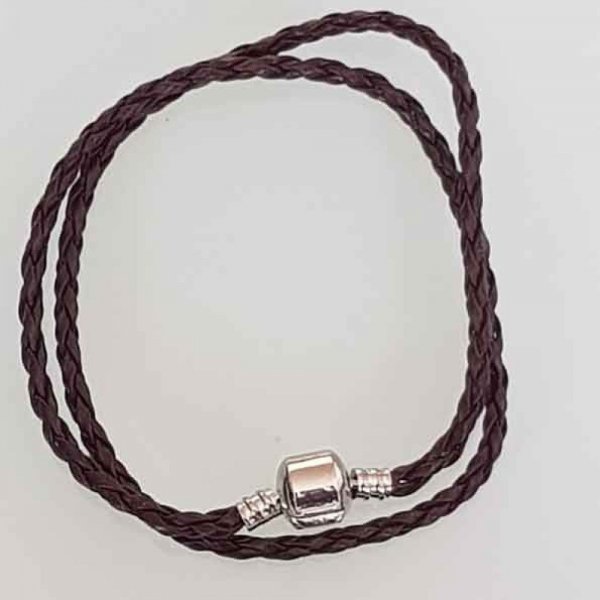 Pulsera trenzada europea de 2 vueltas Clip Uni 06 20cm