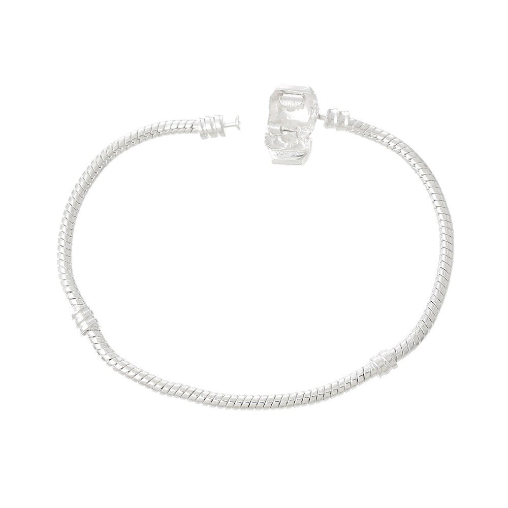 Pulsera Clip Europea 20cm Cierre Liso