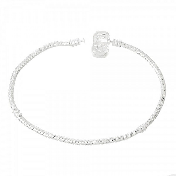 Pulsera Clip Europea 17cm Cierre liso