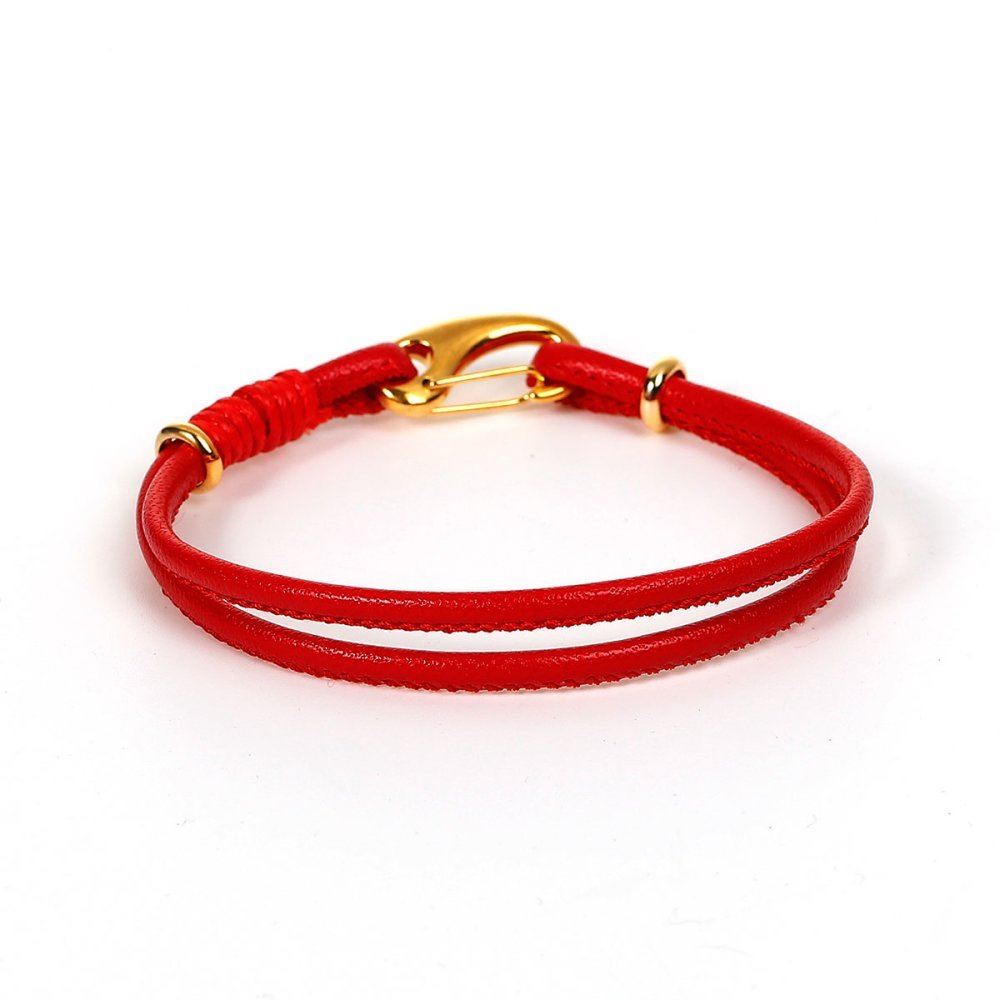 Pulsera Europea Doble Uni Rojo