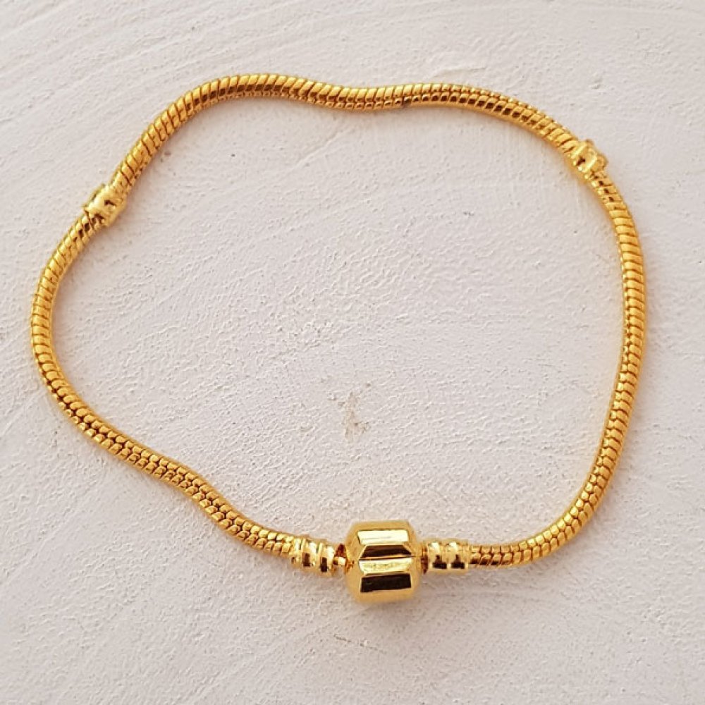 Pulsera clip europea oro