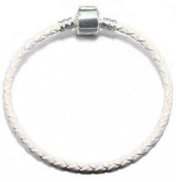 Pulsera trenzada europea Clip Uni 02 DE 15 A 23 CM Blanco