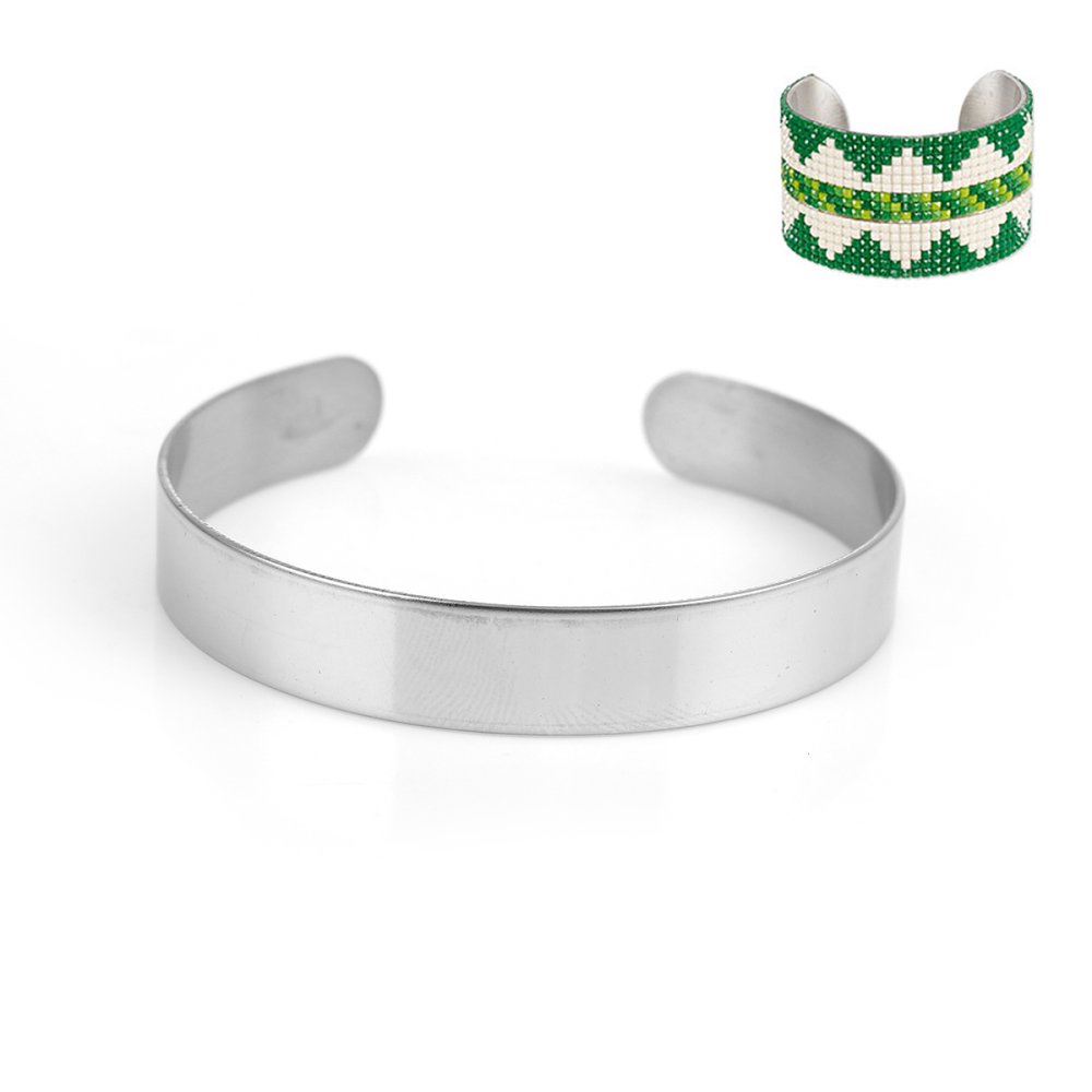 Brazalete de acero inoxidable de 10 mm N°02