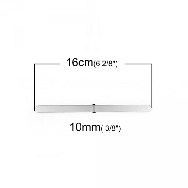 Pulsera brazalete N&deg;05 de acero inoxidable de 10 mm para doblar