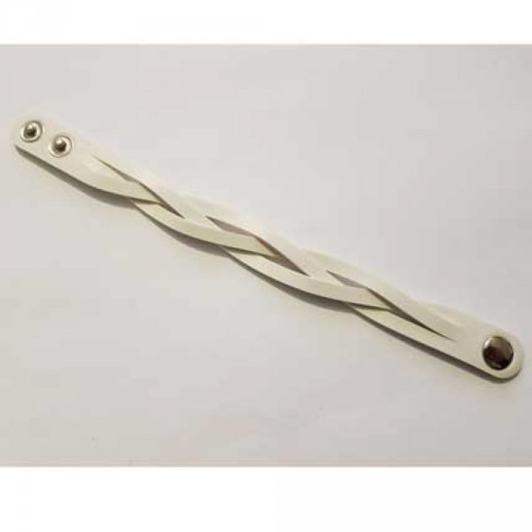 Correa de cuero trenzado Blanco