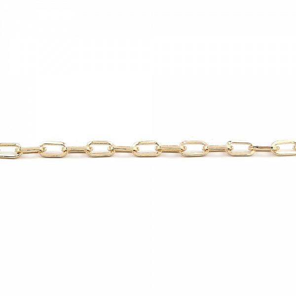 Pulsera de malla ovalada ba&ntilde;ada en oro de 16 quilates 22 cm N&deg;03